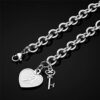 Initial Charm Bracelet for Women - Engraved Letter A Initial Bracelet