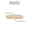 Women Size 8 14K Gold Zirconia Double Row Eternity Band