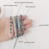 Blue Vine Stone Hematite Crystal 5 Wraps Bracelets