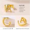 GoldChic Initial Letter Open Ring: Personalize Your Style