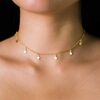 Fremttly Star Choker Necklaces Handmade Simple 14K Gold
