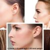 14k Gold Post & Sterling Silver CZ Stud Earrings - Platinum Plated - 6.5mm