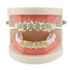 18k Gold Plated Iced Out Grills with Diamond Hip Hop Teeth Grillz