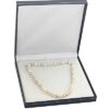 THE PEARL SOURCE 14K Gold Multicolor Freshwater Cultured Pearl Necklace – 7-8mm AAA Quality, 18" Princess Size for Girls