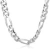 Silver Italian 6.80mm Solid Figaro Link-Chain Necklace