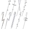 Zirconia Ear Climber Cuffs Crawler Hook Earrings