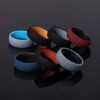 Air Grooves Silicone Wedding Ring Wedding Bands 8mm - 7 Rings