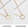 Dainty Circle Necklace – 14K Gold Plated Minimalist Disc Pendant Choker for Women