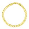 Nuragold 10k Yellow Gold 7mm Cuban Curb Link Chain Bracelet