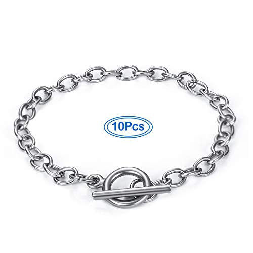JIAYIQI 10Pcs Chain Bracelets for Jewelry Making