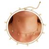 Long tiantian Gold Star Choker Necklace for Women