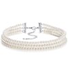 Round Imitation Pearl Choker Necklace Multi Strands Choker