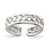 925 Sterling Silver Solid Adjustable Cute Toe Ring Set