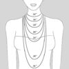Layered Coin Tube Pendant Choker Necklace