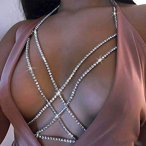 Bra Chains Criss Cross Chain Chest Body Jewelry