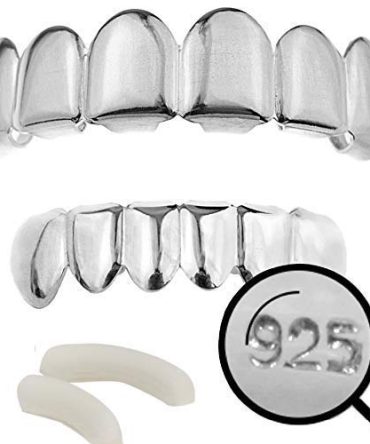 Real Solid Silver NOT Plated Top & Bottom Grills