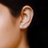 LeCalla Sterling Silver Jewelry Antique Pattern Stud Earring