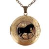 Women Girls Locket Necklace Holds Pictures Carousel