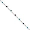 Onyx Created Simulated Turquoise Anklet Bracelet