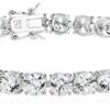 Silver Round Cut Cubic Zirconia Tennis Bracelet