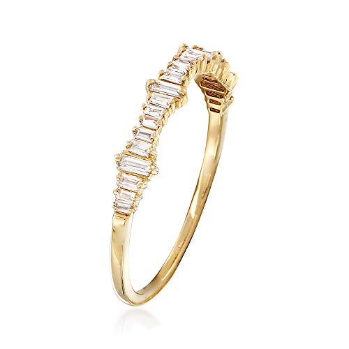 Ross-Simons 0.20 ct. t.w. Baguette Diamond Ring in 14kt Yellow Gold
