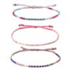KELITCH 3 Pcs Mix Bead Bracelets Handmade Cuff Bracelet