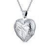 Vintage Style Engraved Four Way Multiple Photo Heart Lockets