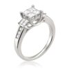 1.0 Carat Diamond, Invisible-Set 14kt White Gold Princess