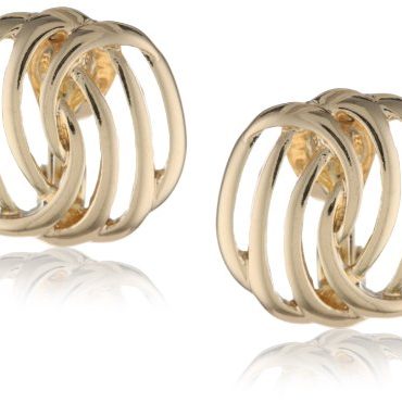 Napier Gold-Tone Twisted Clip-On Earrings