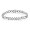 Tennis Bracelet Diamond Miracle-Set Double Swoosh Wave Style