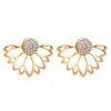 18 Pairs Multiple Dainty Lotus Flower Ear Jacket Earrings