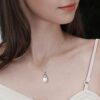 FANCIME 9-10mm Genuine Freshwater Pearl Sterling Silver