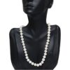 Gem Stone King 925 Sterling Silver Cultured Freshwater White Pearl Necklace