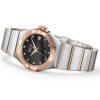 Automatic Wrist Watch ROCOS Rose Gold Dress Watch White Dial Ladies Crystal