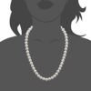 PAVOI Sterling Silver Round White Simulated Shell Pearl