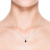 September Birthstone - Blue Sapphire Teardrop Pendant