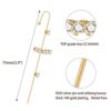 Ear Wrap Crawler Hook Earrings, 14K Gold