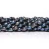 Black Oval Freshwater Cultured Pearl Rope