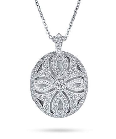 Bling Jewelry Vintage Style Filigree Necklace for Women