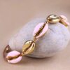 KELITCH Gold Shell Cowry Charm Bracelet Handmade