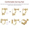 24-Piece Clip-On Earring Converter Set with Comfort Earring Pads - Transform Your Earrings into Comfortable Clip-Ons
