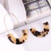 Acrylic Earrings Statement Tortoise Hoop Earrings