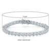 MDFUN 14k White Gold Plated Cubic Zirconia Tennis Bracelet