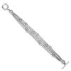 925 Sterling Silver Multi Strand Cubic Zirconia Bracelet