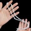 Weoxpr 20 Pieces White Faux Pearl Bead Necklaces