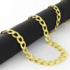 10k Yellow Gold 7mm Solid Cuban Curb Link Chain Bracelet