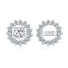 White Clear Cubic Zirconia Earrings Jackets