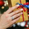BERRICLE Rhodium Plated Sterling Silver Halo Engagement Wedding