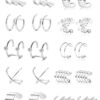 Tornito 4-10 Pairs Stainless Steel Ear