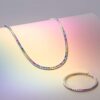Ross-Simons 8.70 ct. t.w. Princess-Cut Rainbow Simulated Sapphire